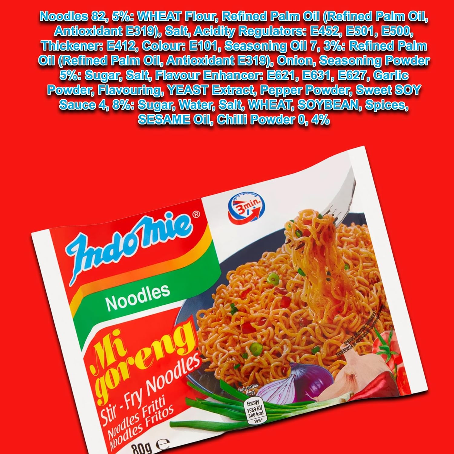 Indomie Mi Goreng Instant Stir Fried Noodles 80g | 40 Pack Box
